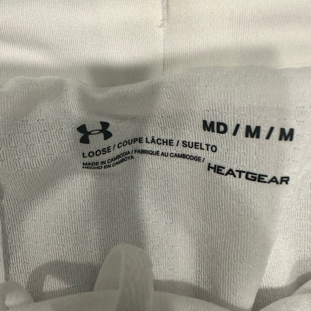 Under Armour White Athletic Shorts Lightweight Breathable - Picture 3 of 3